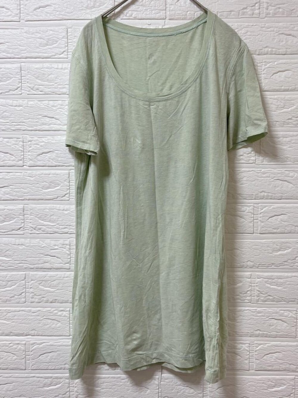 Lulemon Short-Sleeve T-Shirt U-Neck Plain Size M Light Green